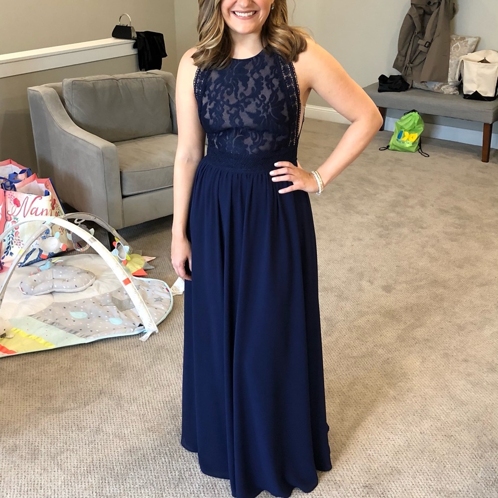 Lulus Navy Long Dress